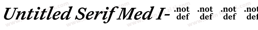 Untitled Serif Med I字体转换
